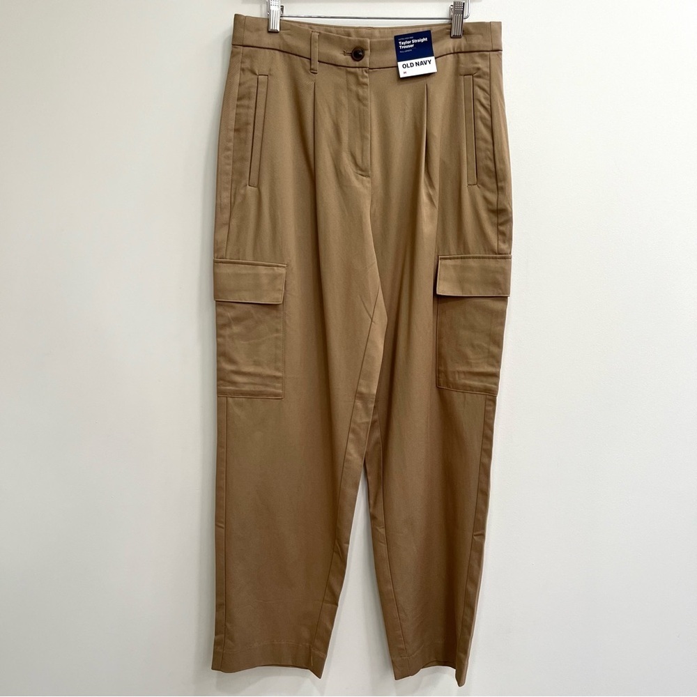 Old Navy Extra High-Rise Taylor Straight Trouser Cargo Pants Adjustable Waist M